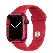 Apple Watch Series 7 GPS 45mm piros alumíniumtok piros sportszíjjal