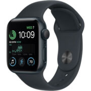 Apple Watch SE (2022) GPS 40mm Éjfekete Alumíniumtok Éjfekete Sportszíjjal