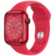 Apple Watch Series 8 GPS 41mm piros alumíniumtok piros sportszíjjal